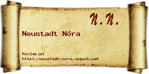 Neustadt Nóra névjegykártya